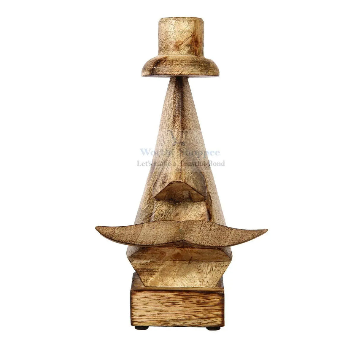 Wooden Hand Carved Eyeglass Nose Shaped Spectacle Holder - Ouch Cart