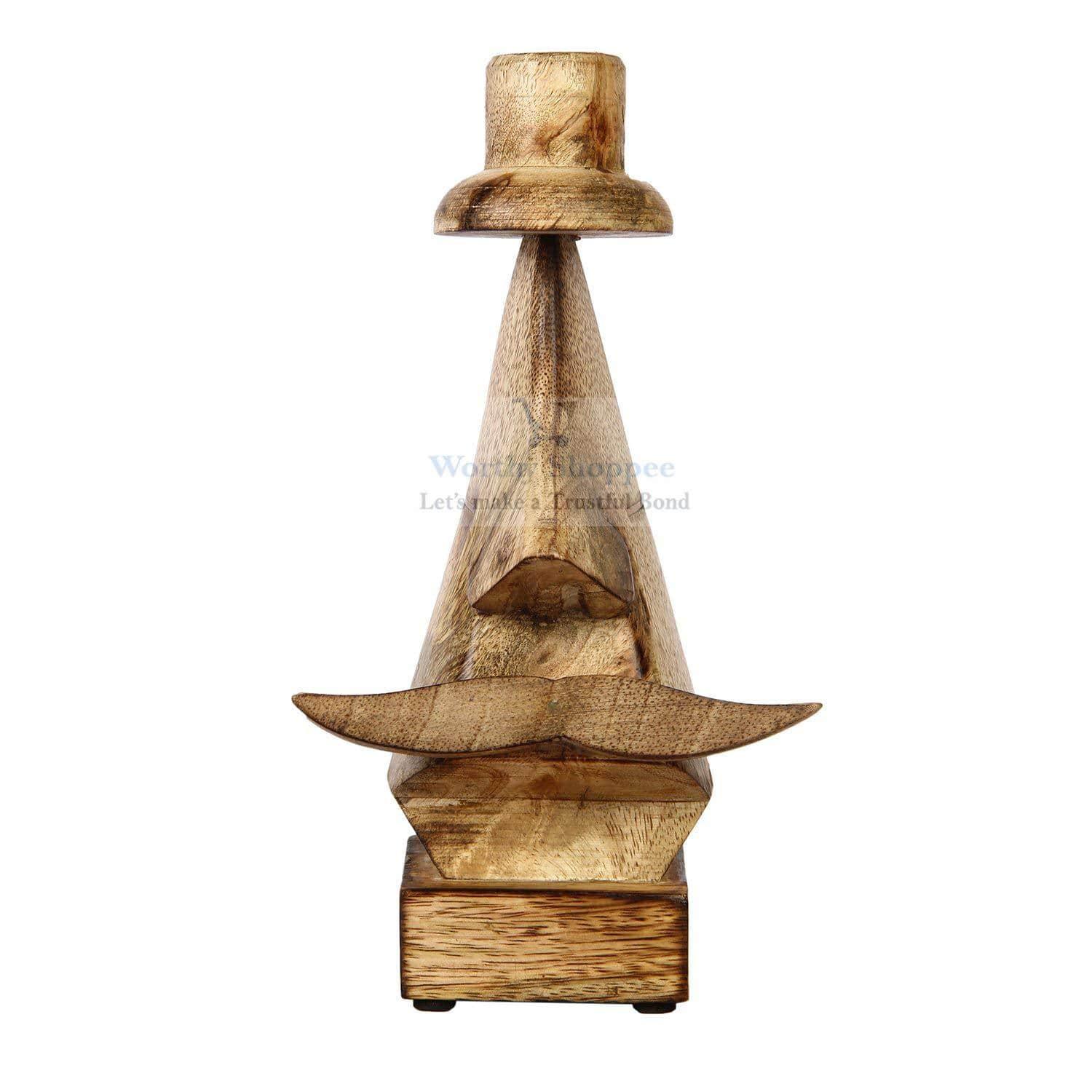 Wooden Hand Carved Eyeglass Nose Shaped Spectacle Holder - Ouch Cart