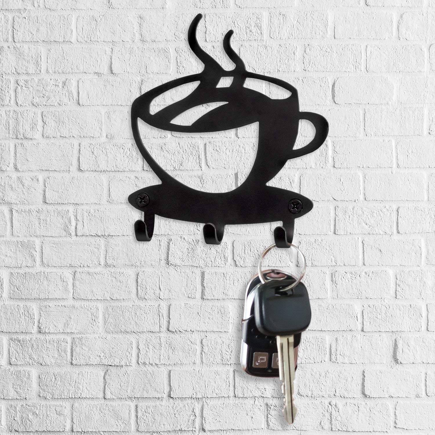 Coffee Cup Shaped Hook Key Holder - Ouch Cart