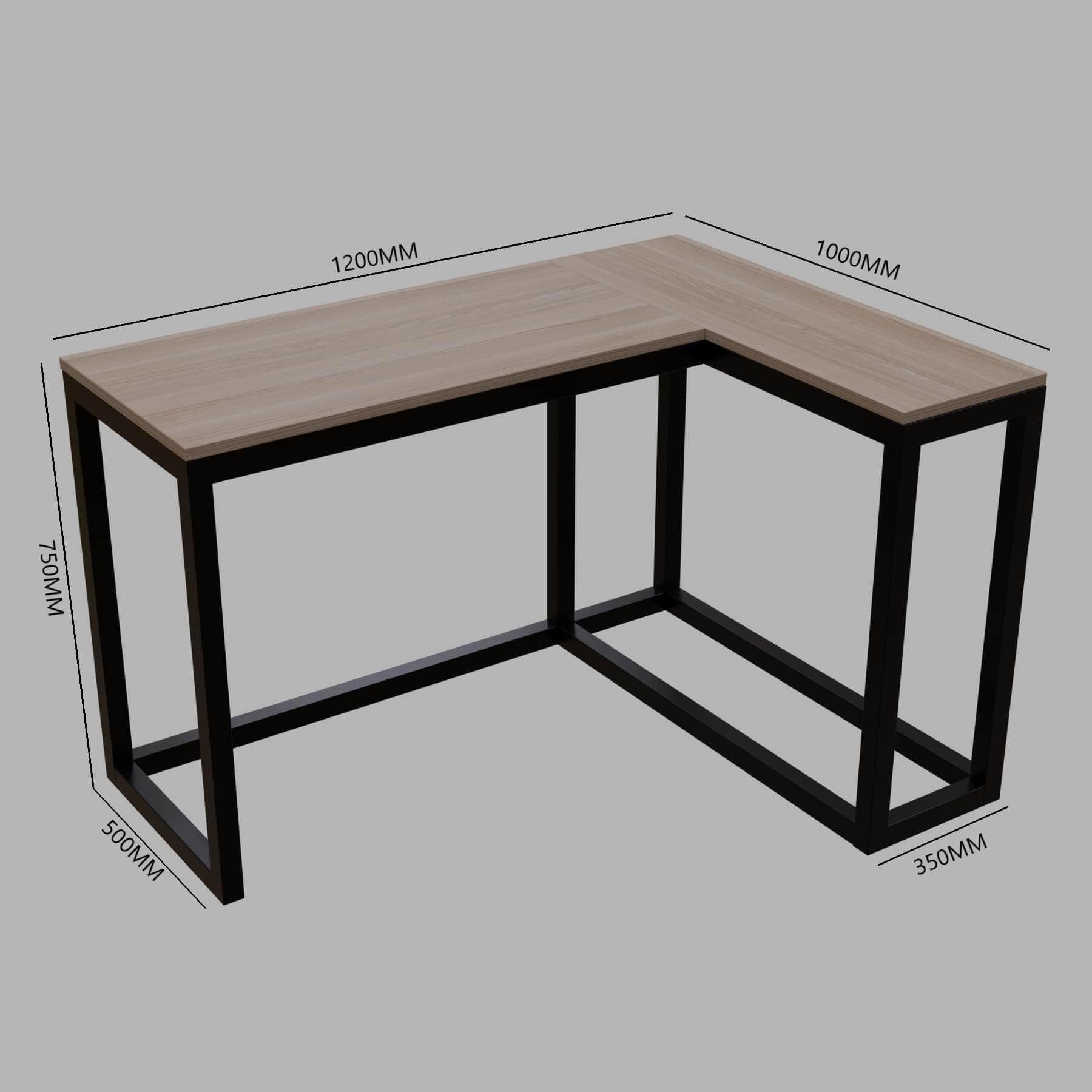Teresa L Shaped Study Table in Wenge Color - Ouch Cart