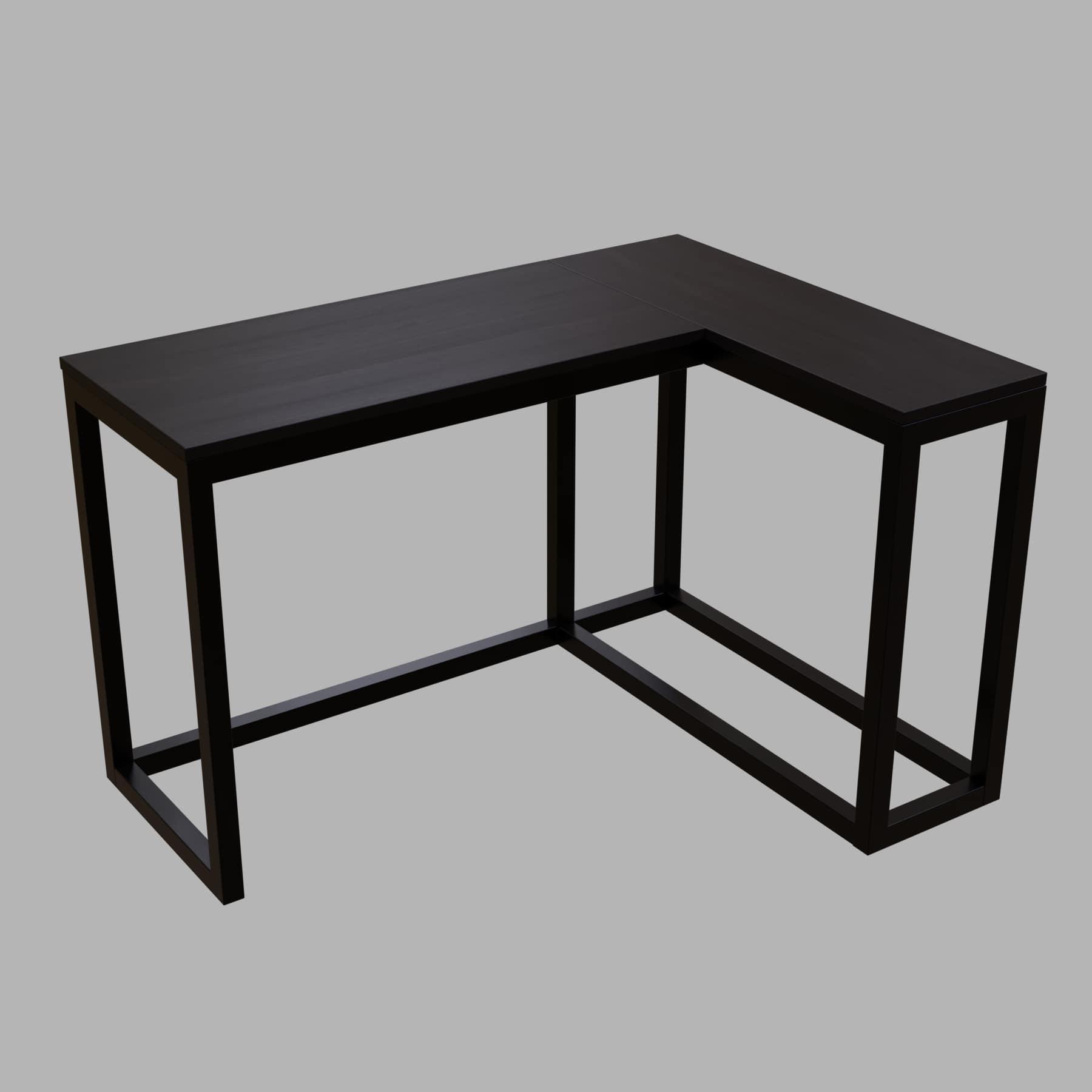 Teresa L Shaped Study Table in Brown Color - Ouch Cart