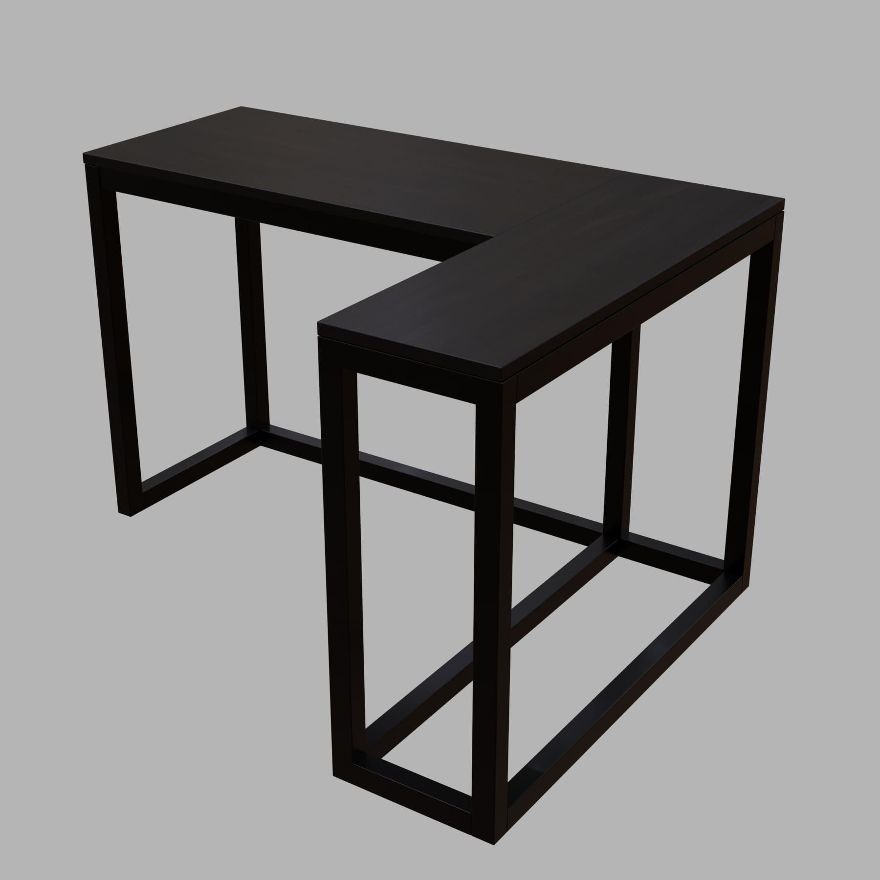 Teresa L Shaped Study Table in Brown Color - Ouch Cart