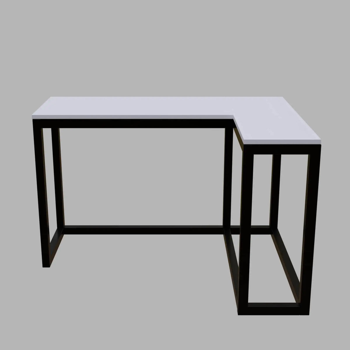 Teresa L Shaped Study Table in White Color - Ouch Cart