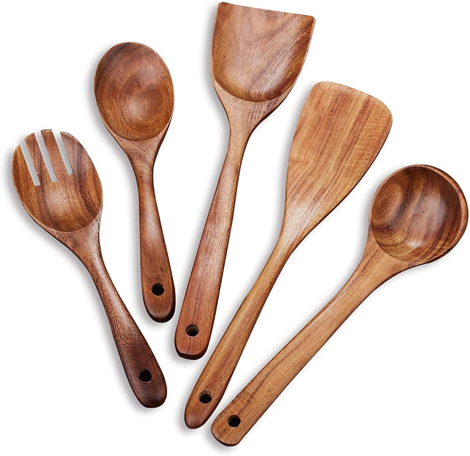 Handmade Sheesham Wooden Non-Stick Serving Spoon. - Ouch Cart