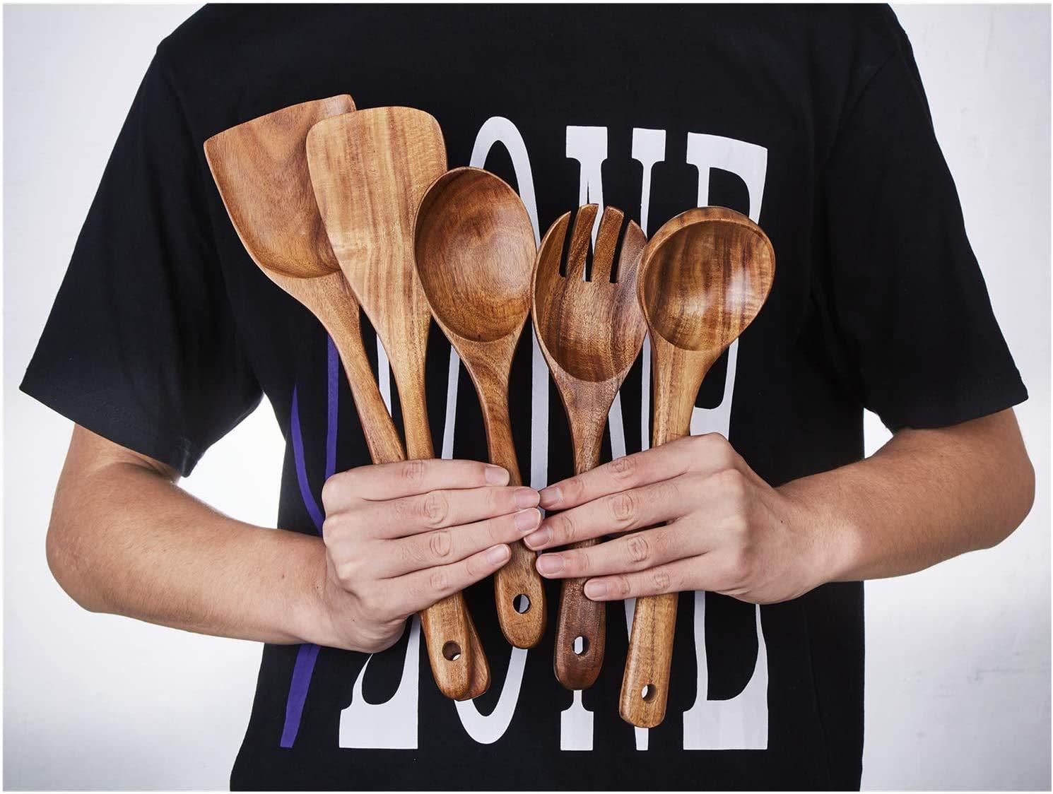 Handmade Sheesham Wooden Non-Stick Serving Spoon. - Ouch Cart