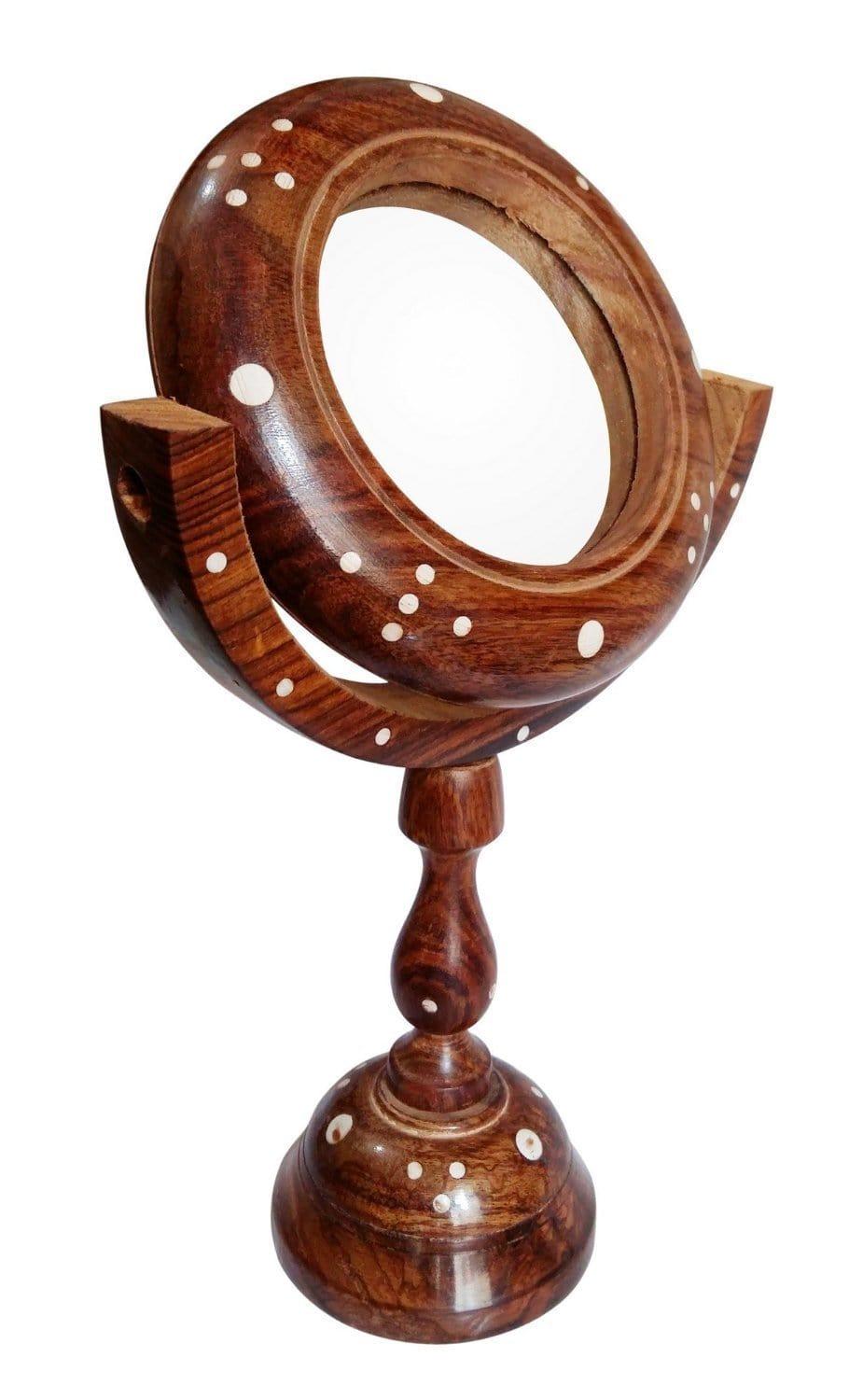 Round Portable Makeup Mirror with Stand - Ouch Cart