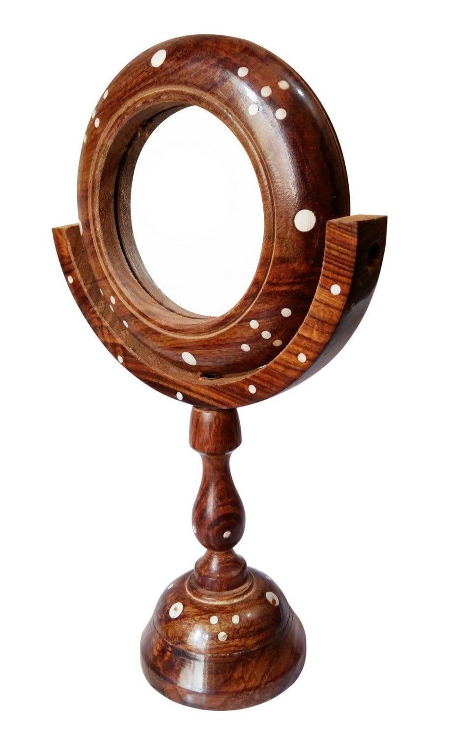 Round Portable Makeup Mirror with Stand - Ouch Cart