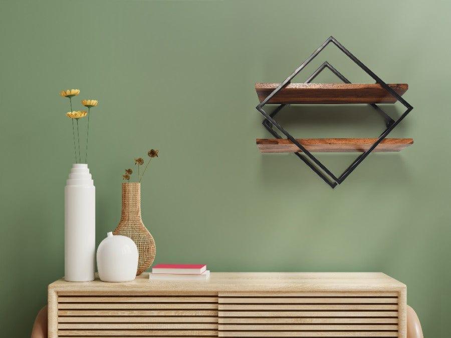 Sheesham Wood Vardaniya Wall Shelf - Ouch Cart