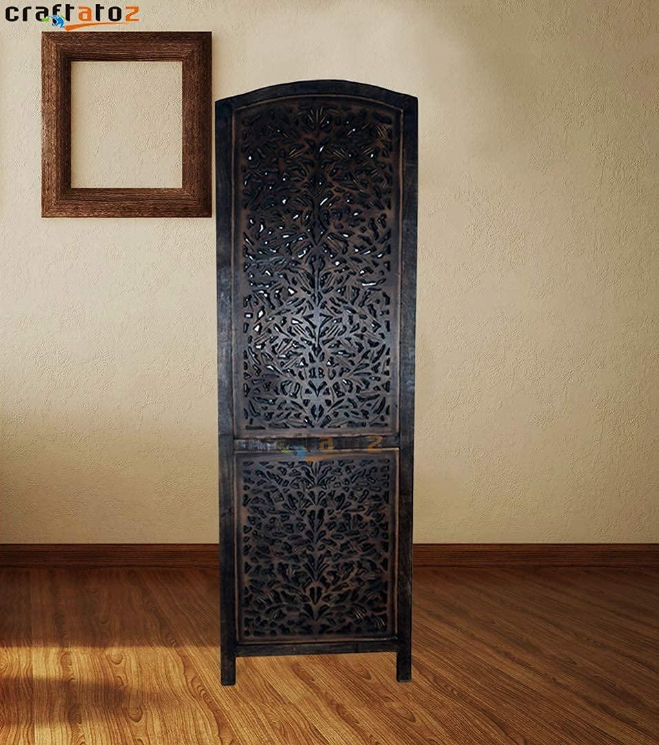 4 panel Wooden Partition | Room dividers | Wooden Room Separators for Living Area - Ouch Cart