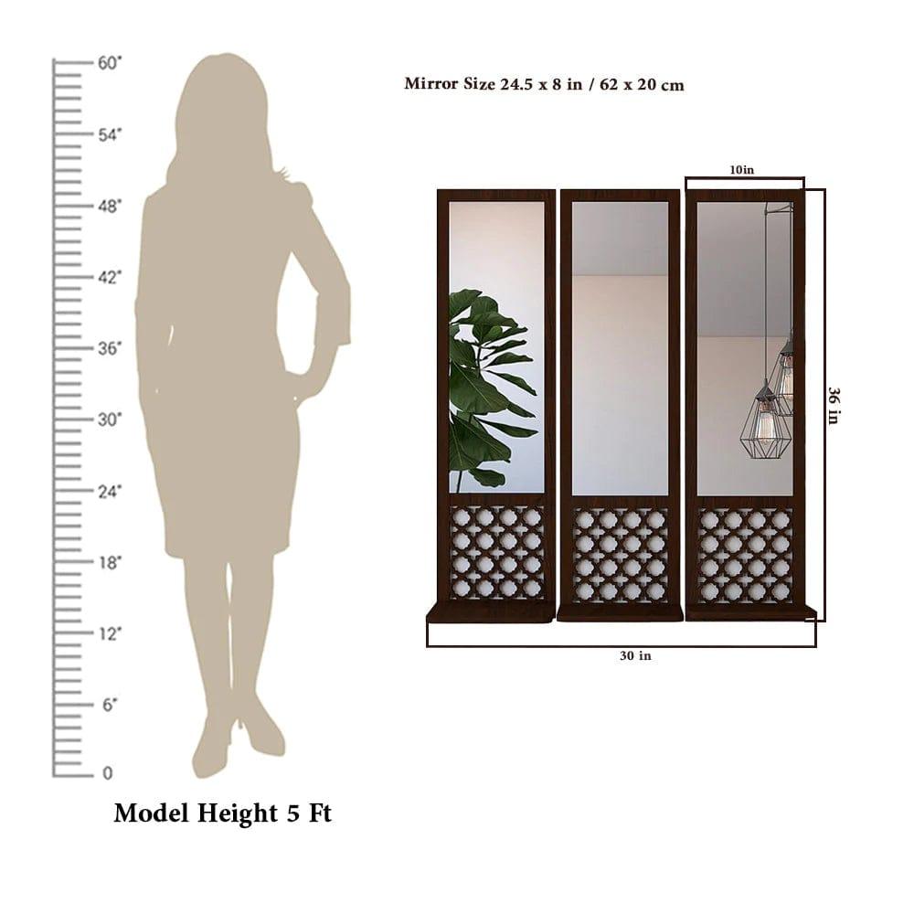 Designer Long Wall Mirror- Set of 3 - Ouch Cart