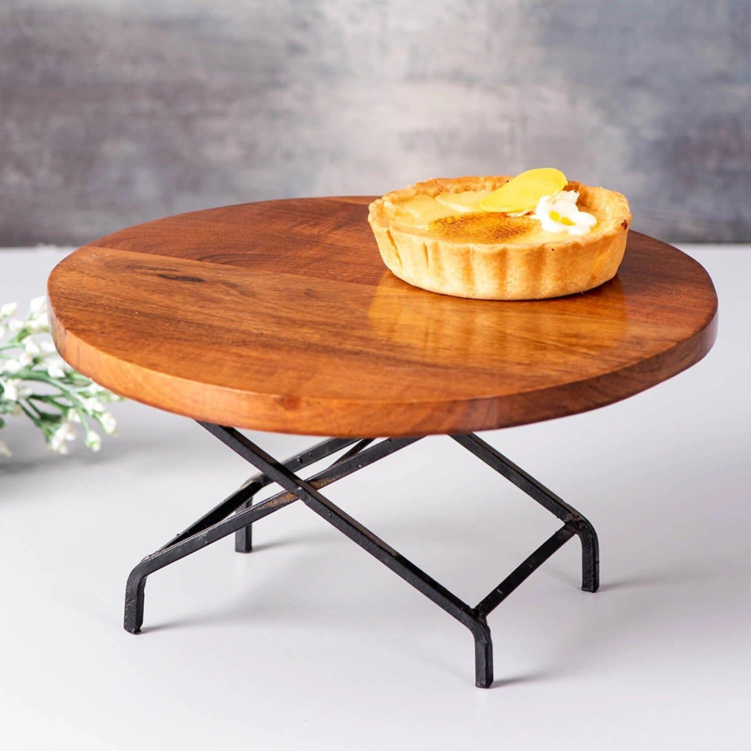 WOODEN CAKE STAND FOR DINING TABLE | SHEESHAM WOOD - Ouch Cart