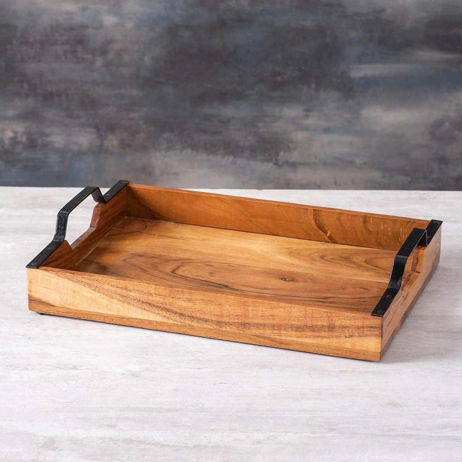 PREMIUM LOOK SERVING TRAY || ACACIA WOOD - Ouch Cart