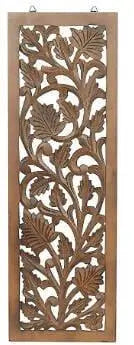 Wooden carved wall hanging panel - Ouch Cart