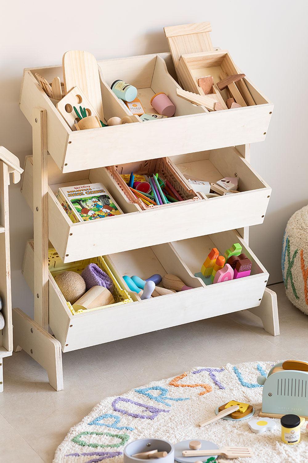 Wooden Toy Organiser For Kids Your Yearly Kids Furniture ( With Complementary Coaster ) By Miza - Ouch Cart
