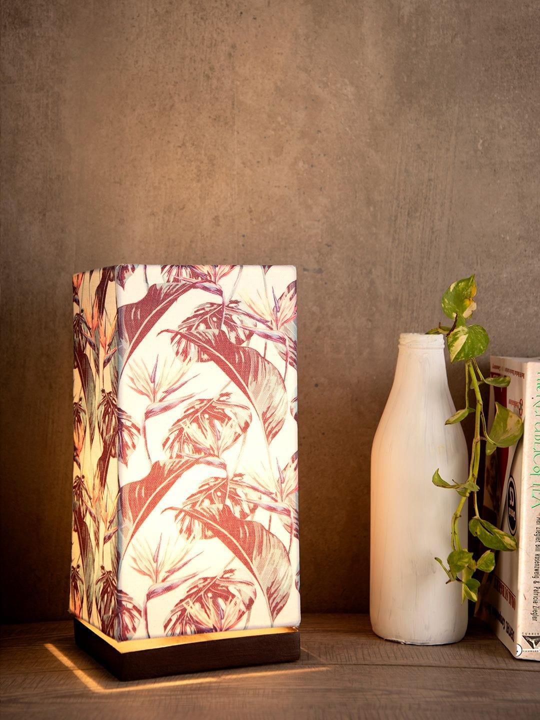 Birds Of Paradise Lamp with Wooden Base - Ouch Cart