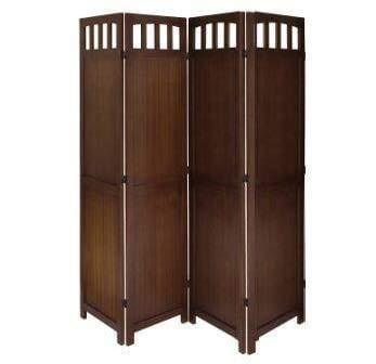 5 panel Wooden Partition | Long Room dividers | Wooden Room Separators for Living Area - Ouch Cart