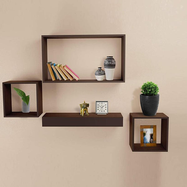 Wall Mounted Storage Shelf Rectangle Shaped PVC Floating Shelves for Living  Room Wall Bookshelf Bedroom Wall Decoration Display
