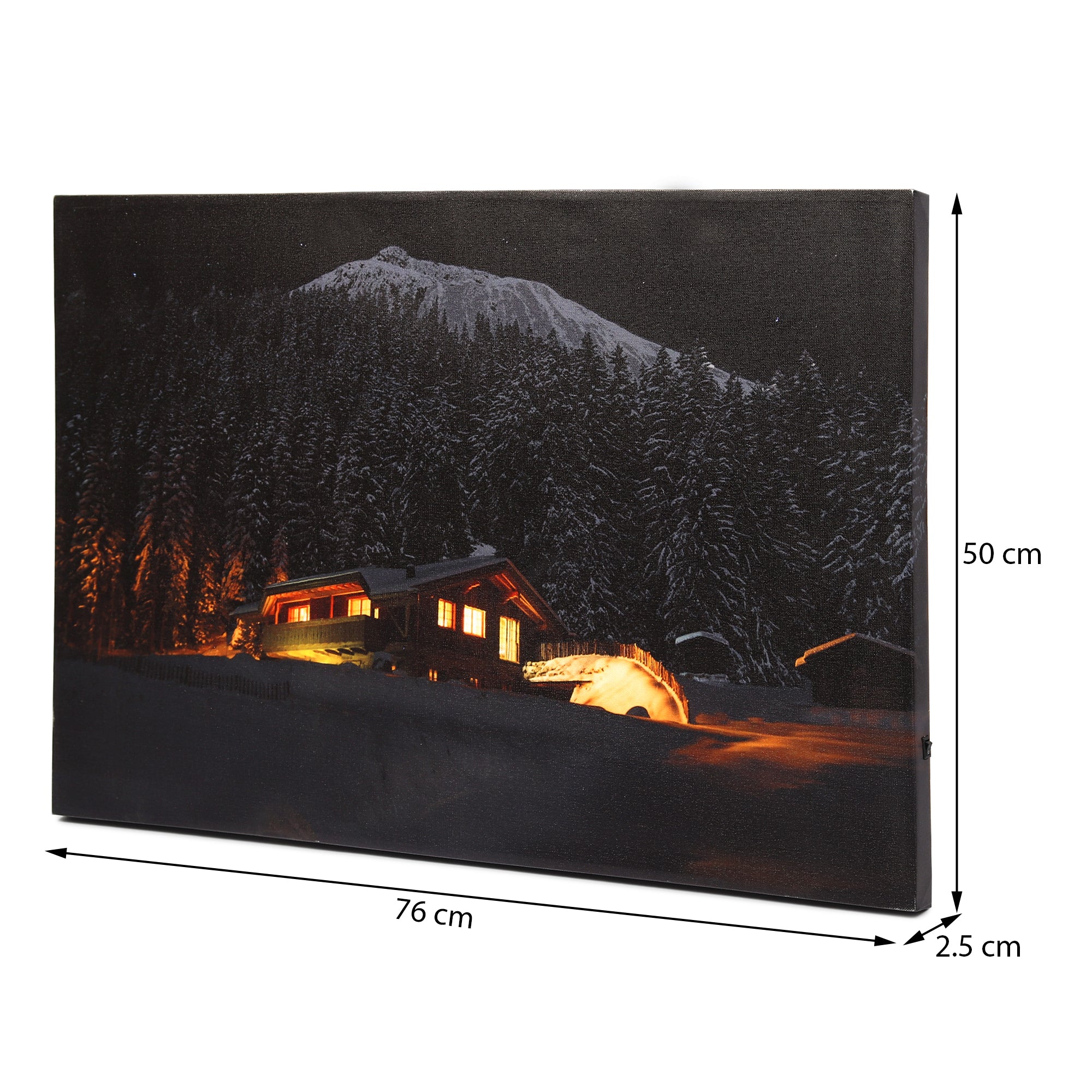 Golden Retreat  – Illuminated Cabin Wall Art