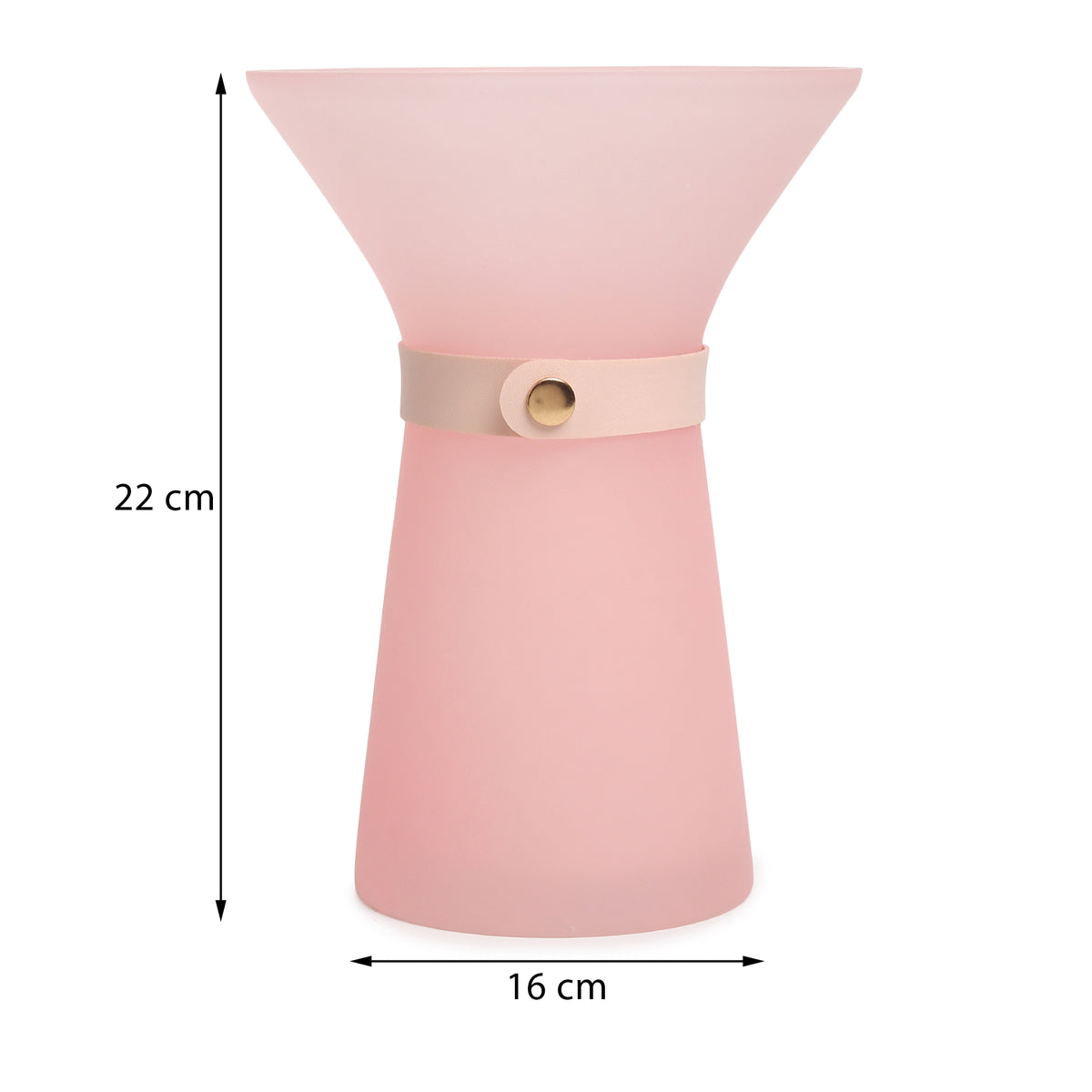 Rosette Bouquet Pink Crystal Vase - OUCHCART