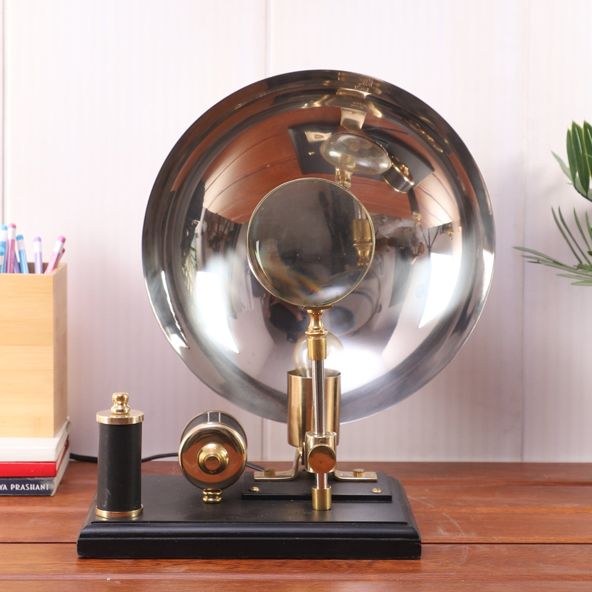 Decorative Spectrometer Table Lamp with Black Base