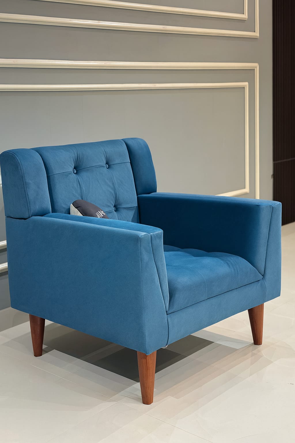 Megee Wide Tufted Velvet Armchair