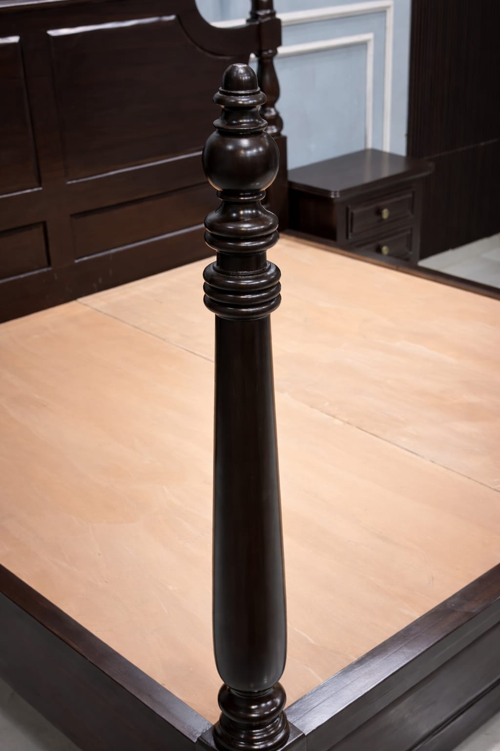 Solid Wood King Bed with Bedside Tables | Classic Wooden Bedroom Set