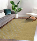 GOLD Wool & Viscose Canyan 5x8 Feet  Hand-Tufted Carpet - Rug
