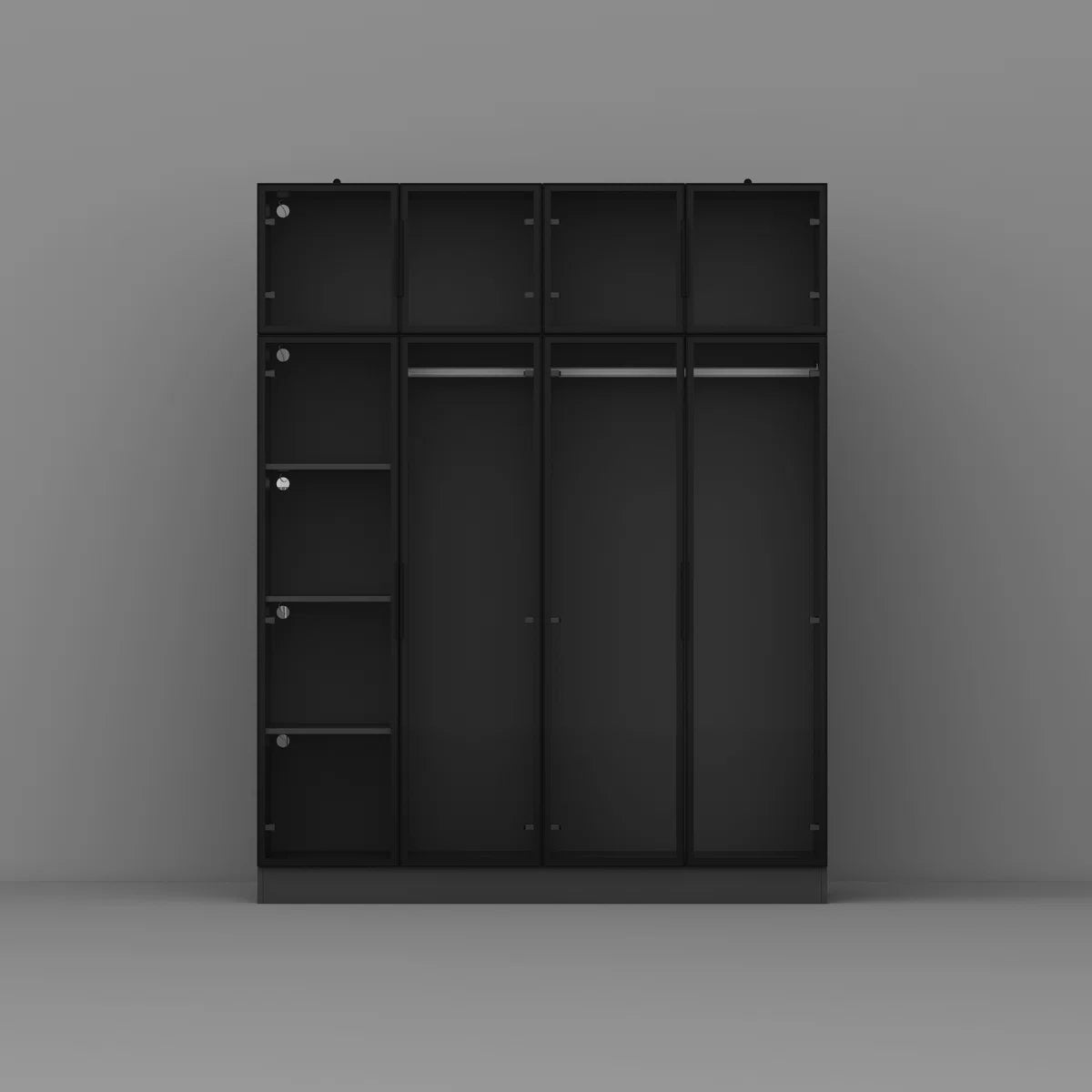 Caldeira Solid Wood Armoire – Contemporary Wardrobe for Bedroom-OUCH CART | Wardrobe 