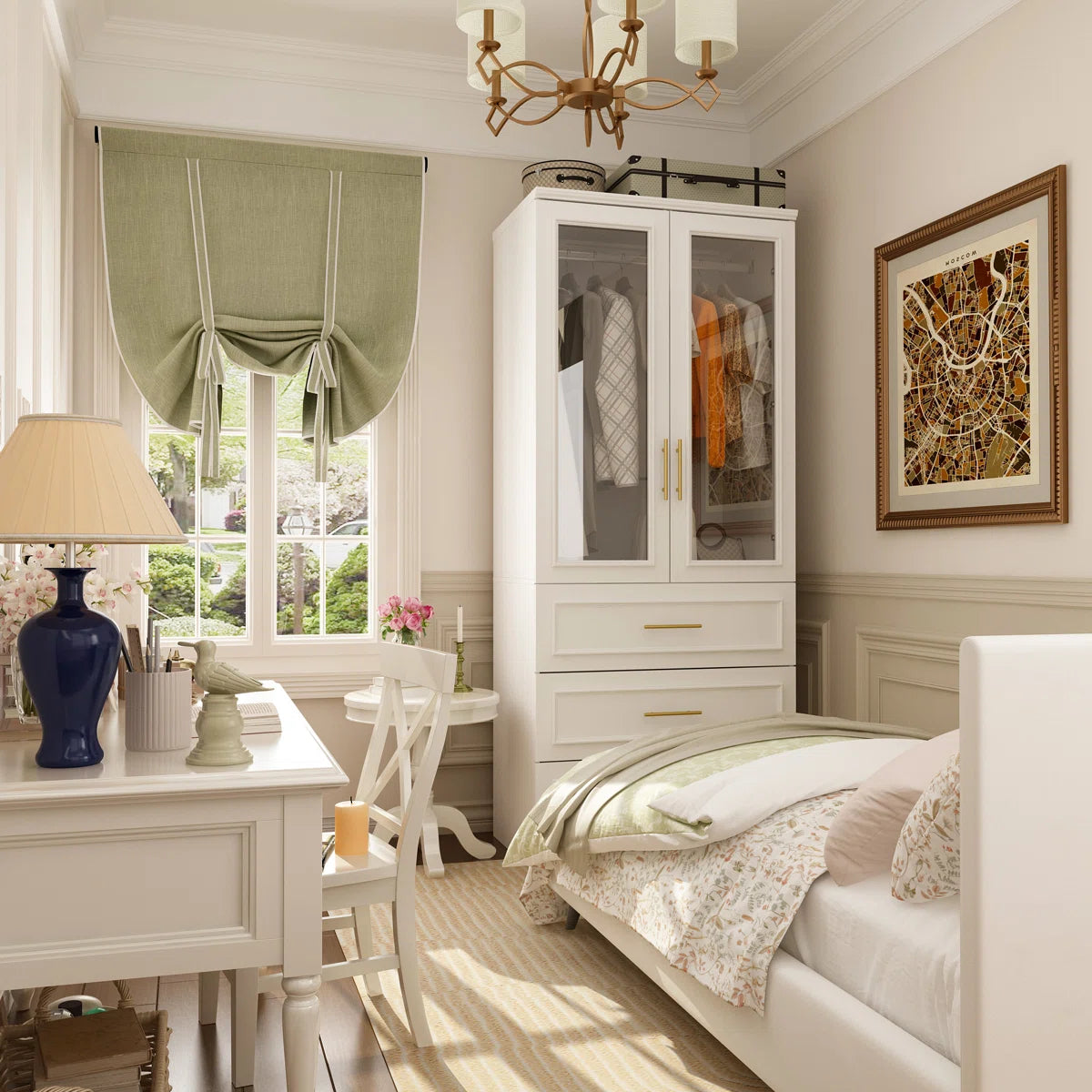 Durable Armoire Spacious Modern Bedroom Wardrobe