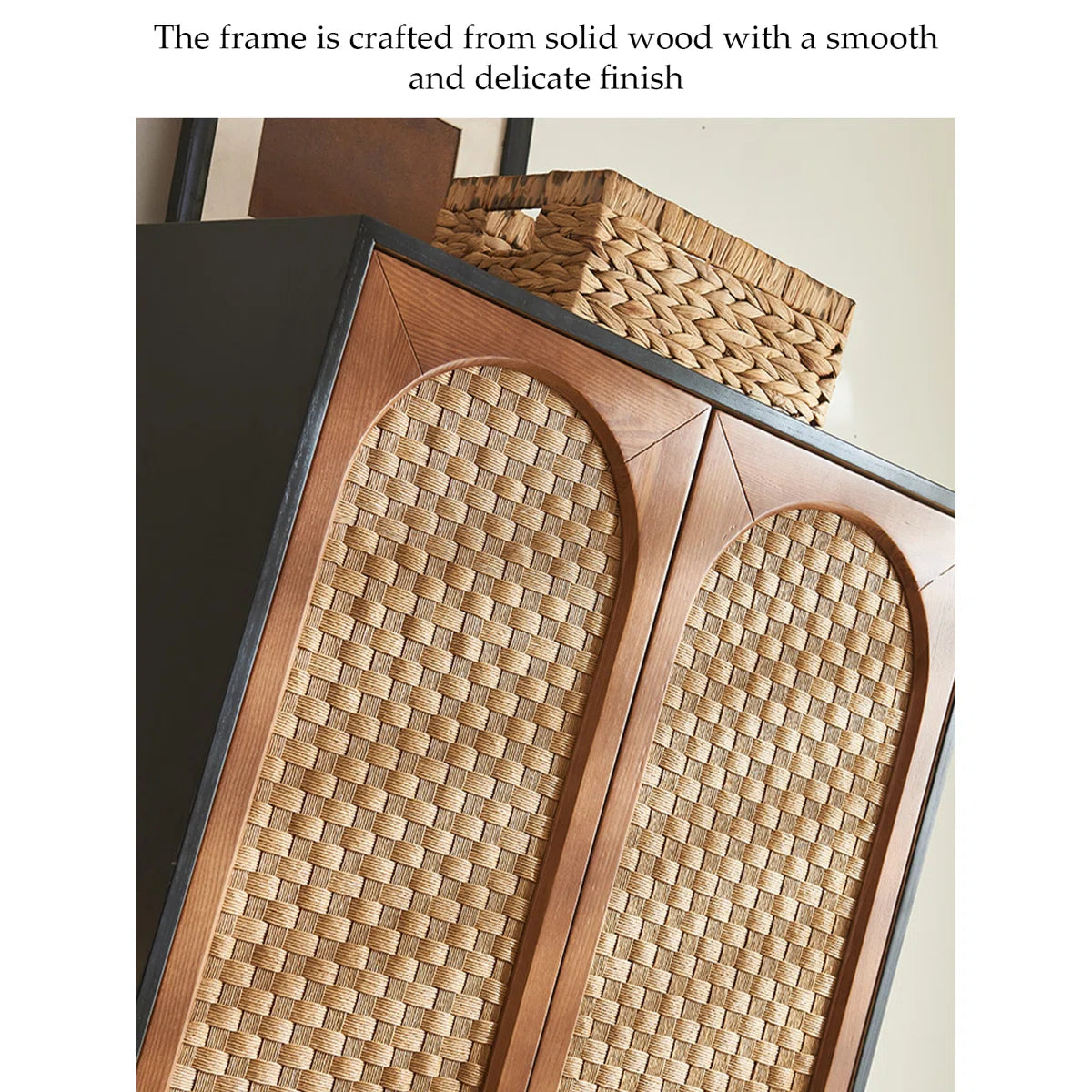 Retro Mid-Century Wardrobe – Solid Wood Bedroom Armoire with Classic Design