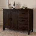 Brisbane Sheesham Wood Storage Cabinet with Three Drawer (Walnut Finish)