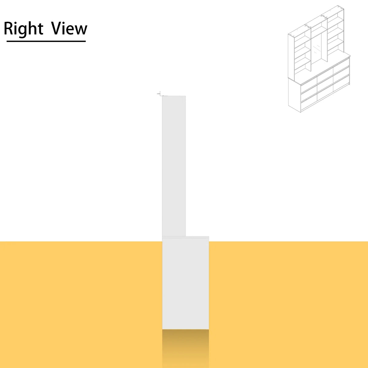 Spacious 9-Drawer 7-Shelf Wardrobe – Wooden Closet with Full-Length Mirror-OUCH CART | Wardrobe 