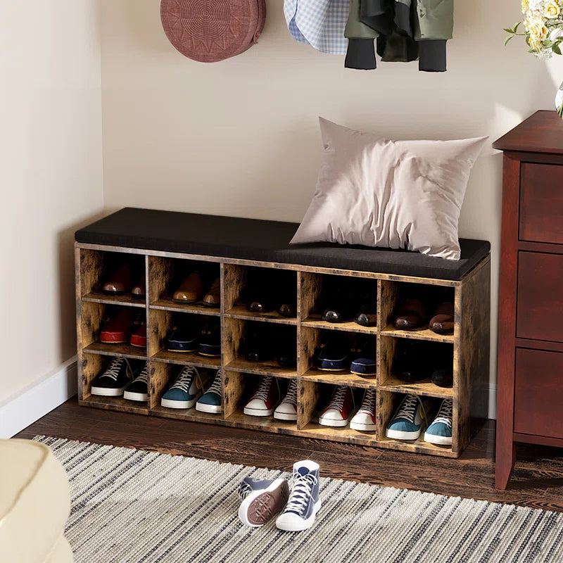 15 Pair Shoe Storage Bench