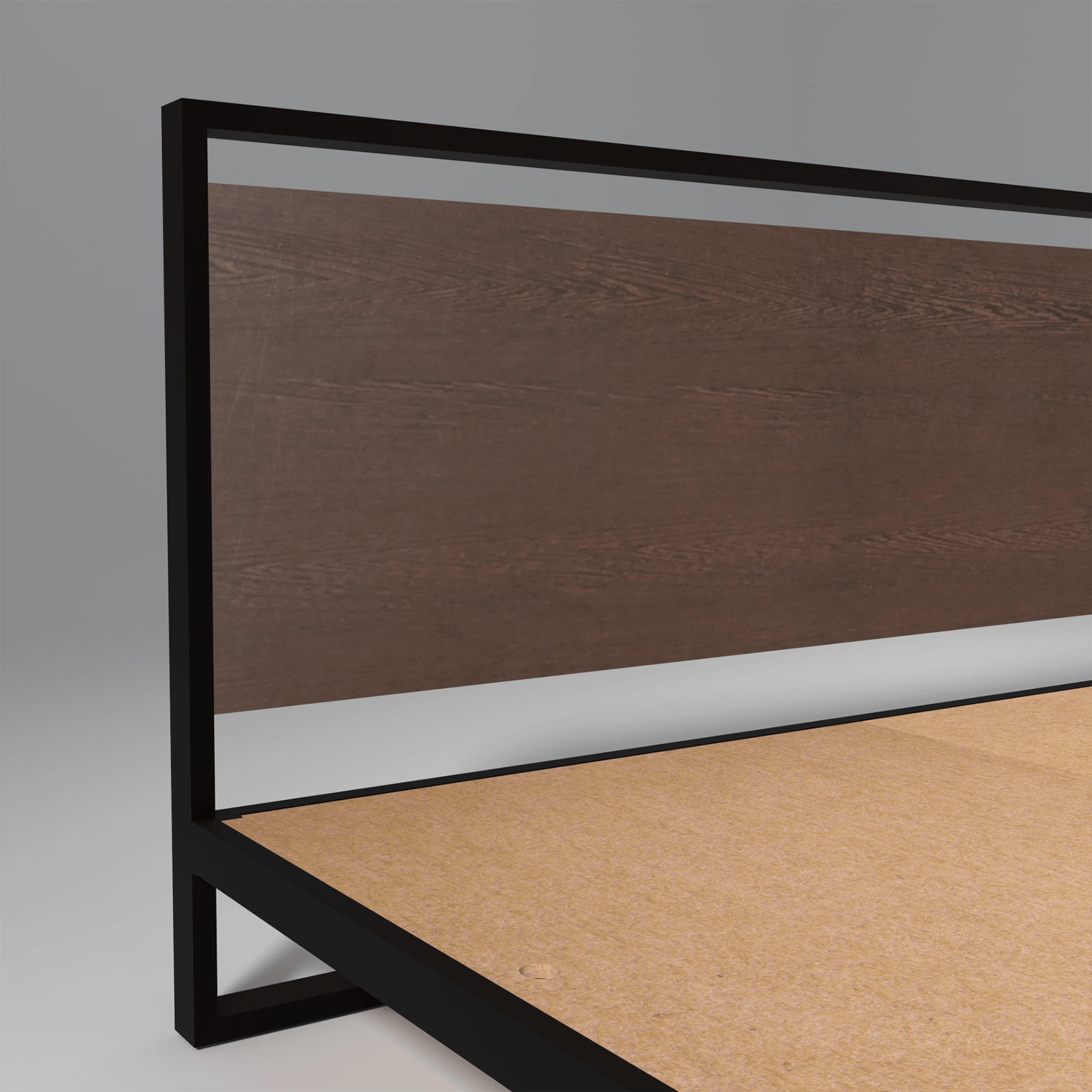 Indo Powder Coated Metal King Size Bed With MDF Wood
