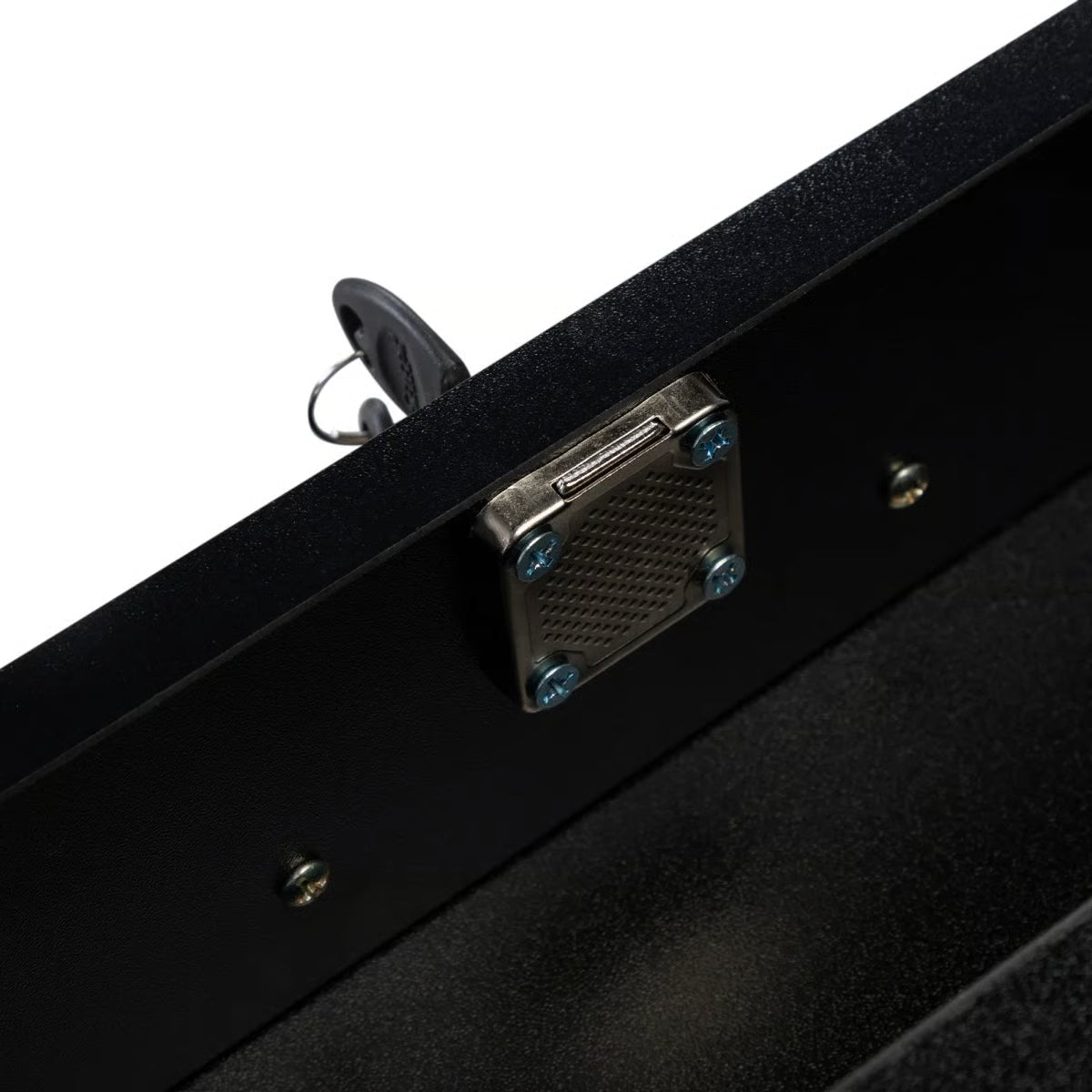 17.75" Modern Italian Beauty Storage Cabinet – Hairdressing Cart with 2 Hair Dryer Holders, Black