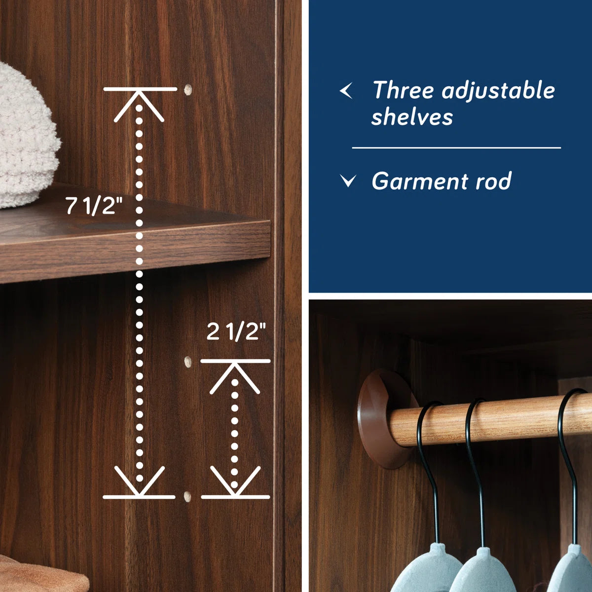 Fravel Sindoori Mango Wardrobe Cabinet Large Storage Solid Wood Design