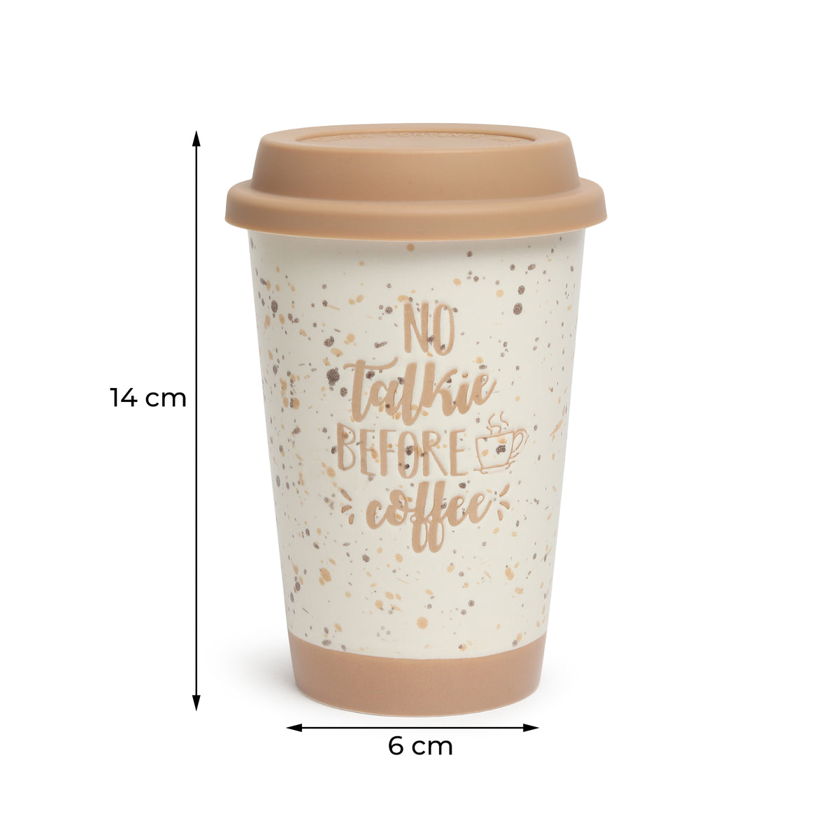 Coffee First Ceramic Mug Beige - Ouchcart
