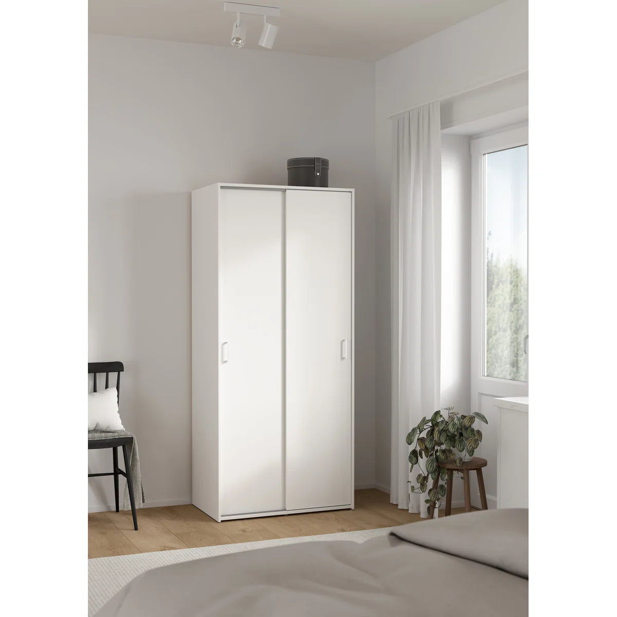 Chandria Bedroom Armoire – Space-Saving Wardrobe Closet with Ample Storage-OUCH CART | Wardrobe 