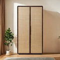 Simple American-Style Wardrobe – Retro Solid Wood Bedroom Armoire