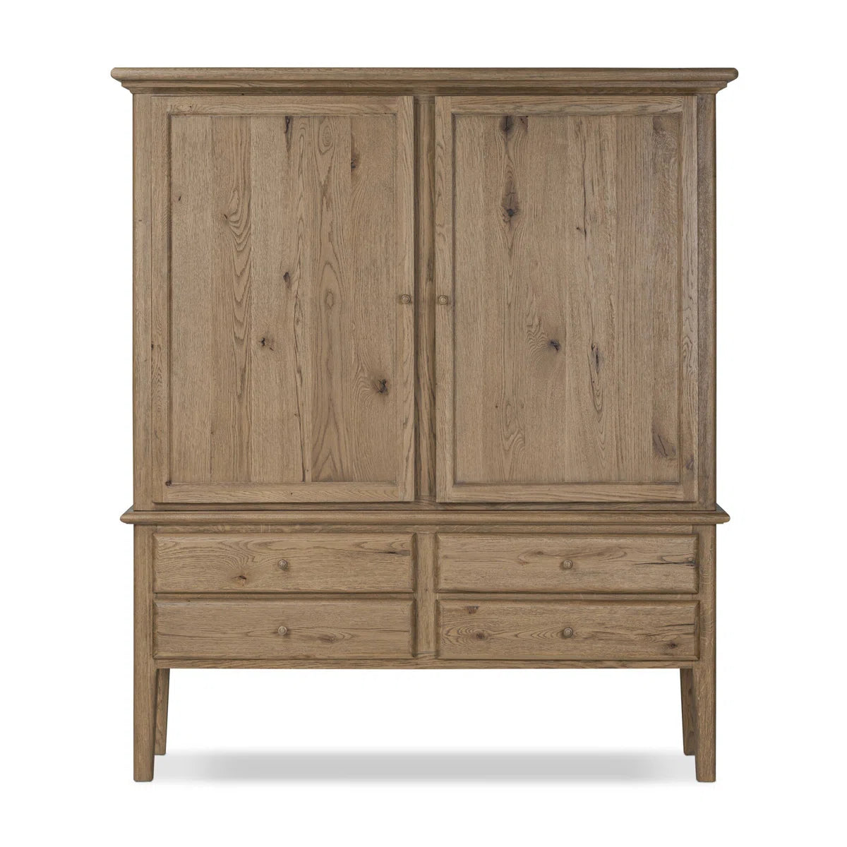 Alena Cabinet – Worn Oak Wooden Storage Cabinet for Bedroom or Living Room-OUCH CART | Wardrobe 