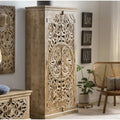 Large Storage Armoire Solid Wood Wardrobe for Bedroom