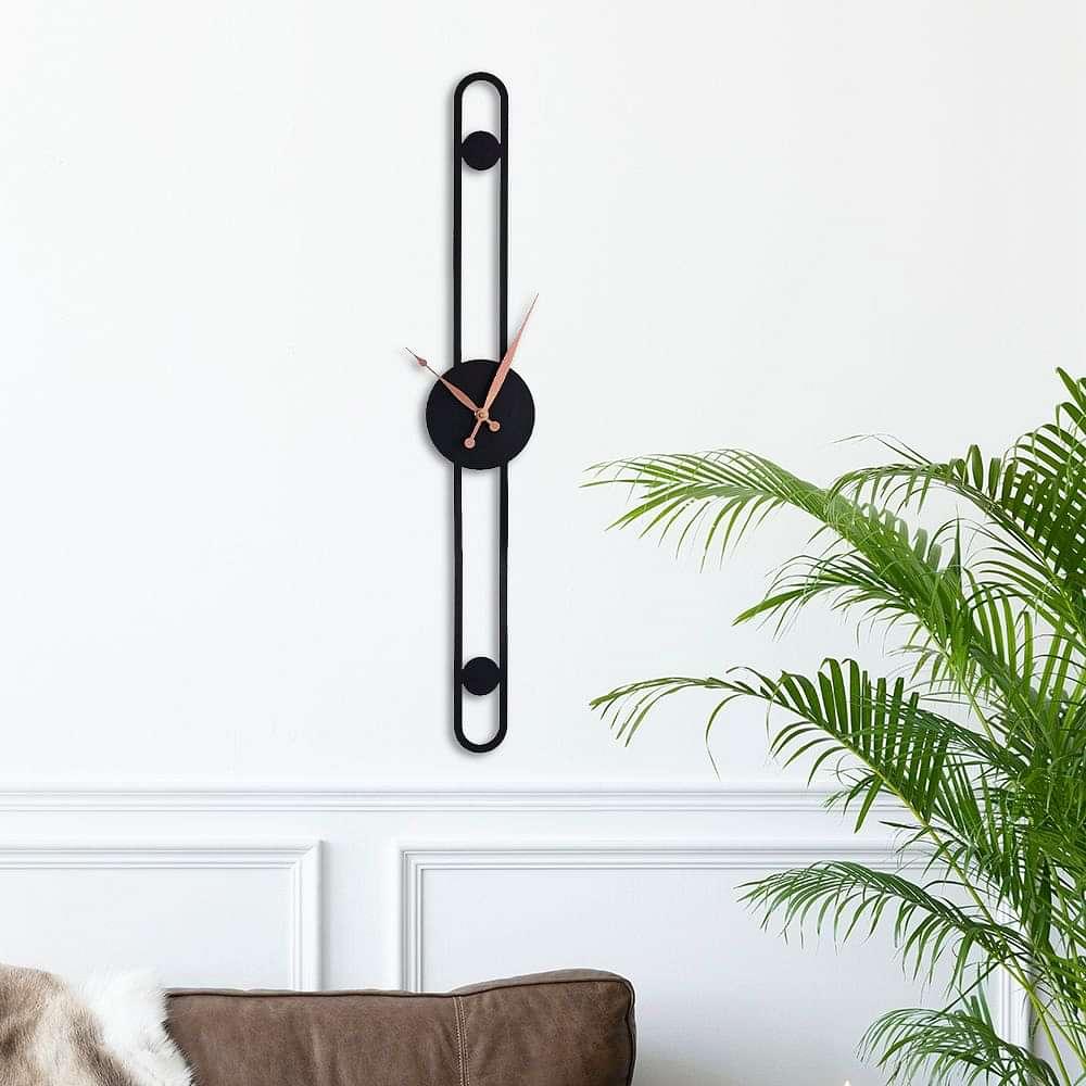 Black wall clock luxury