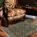 Luxor Classic Pattern Hand Knotted  Rectangle Anti-Skid Designer Carpet, Prayer Rug For Office Cabins, Small Living Spaces - 2'X3'
