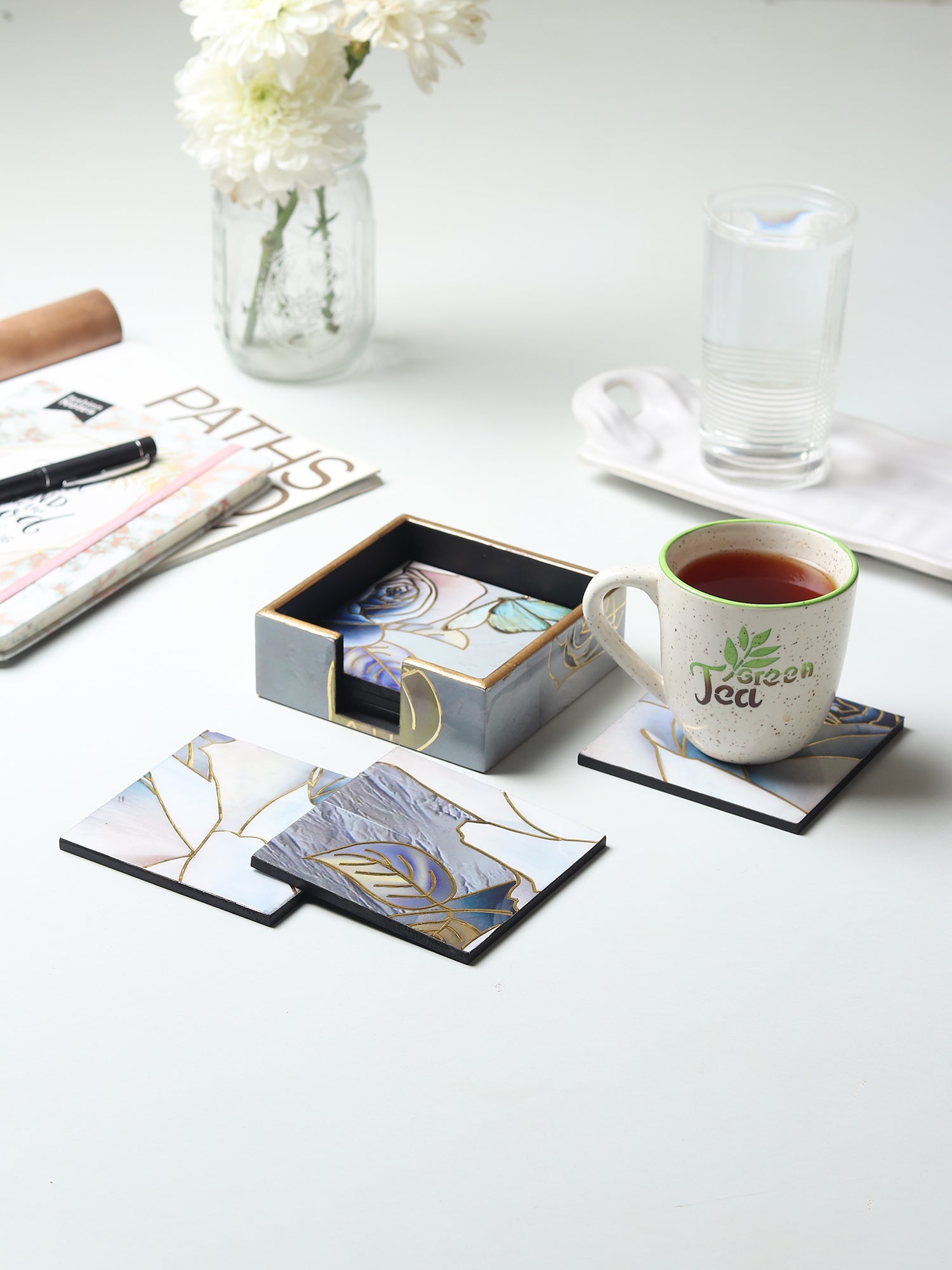 Azure Whisper Coaster Set of 4 - Ouchcart