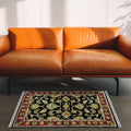 Luxor Classic Pattern Hand Knotted  Rectangle Anti-Skid Designer Carpet, Prayer Rug For Office Cabins, Small Living Spaces - 2'X3'