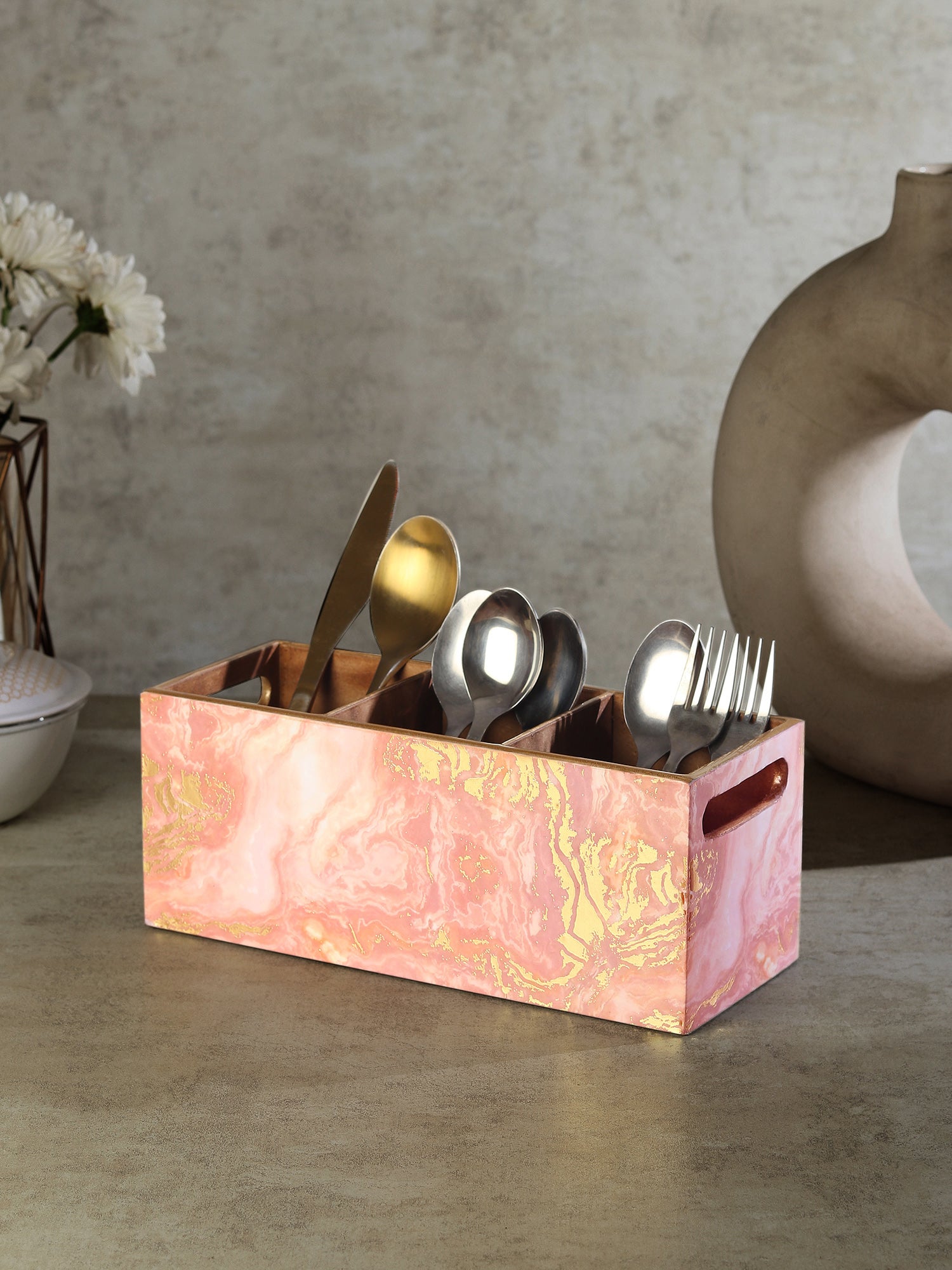 Rosa Perlino Cutlery holder  - OUCHCART