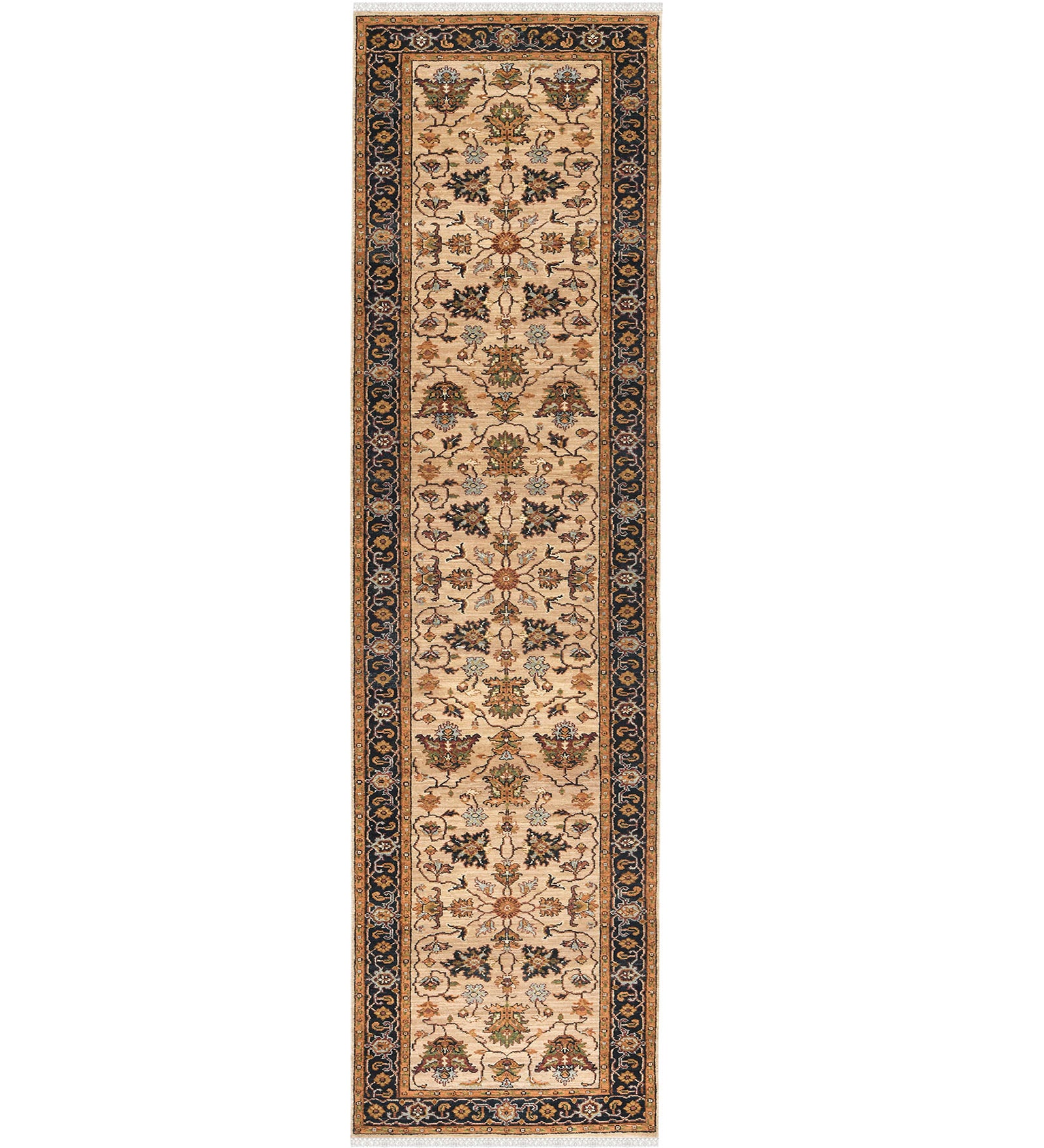 Heritage Classic Pattern Hand Knotted  Rectangle Anti-Skid Designer Carpet, Area Rug For Bed Room, Living Room - 2.6"X10'