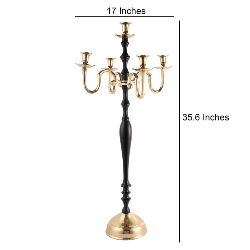 Tree of Life Candle Holder Black & Gold - Ouch Cart 