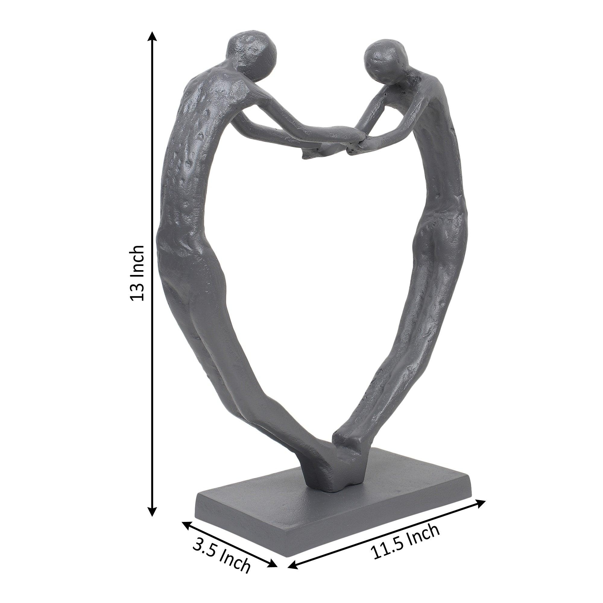 Heartfelt Harmony Sculpture in Grey - Ouch Cart 