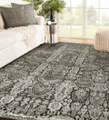 Euphoria Transitional Pattern Hand Knotted  Rectangle Anti-Skid Designer Carpet, Prayer Rug For Office Cabins, Small Living Spaces - 2'X3'